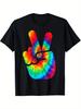 Крутая футболка с tie-dye знаком мира для S и S