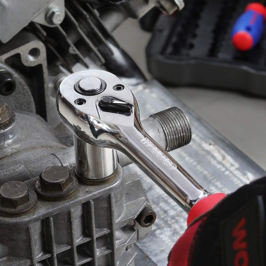 WORKPRO Socket Set 6.35mm (1/4") Offset