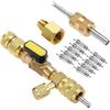 1set R410A R22 Valve Core Remover Installer Tool With Dual Size SAE 1/4 & 5/16 Port For R404A R407C R134A R12 R32 HVAC System