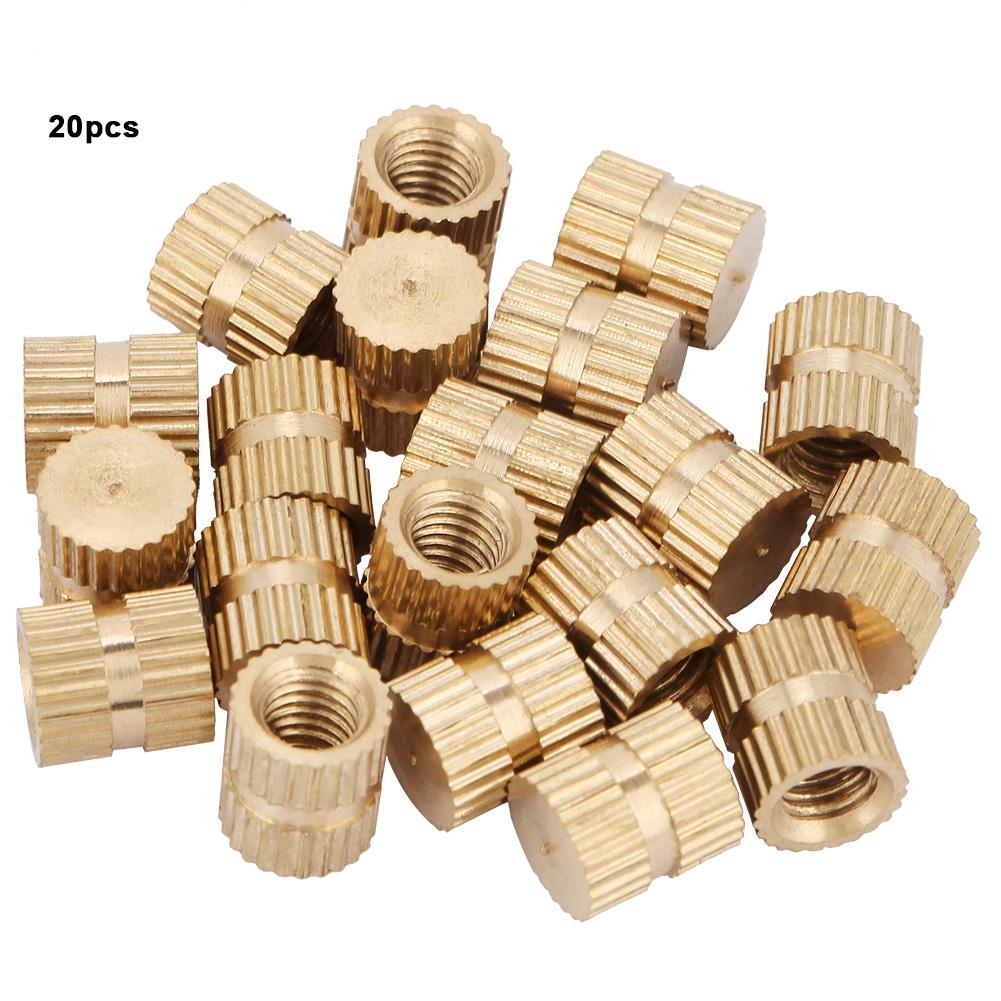 5мм Закрытый конец Вставка Накатанная медная гайка Крепежный аксессуар Встраиваемый набор накатанных гаек(M5*7)