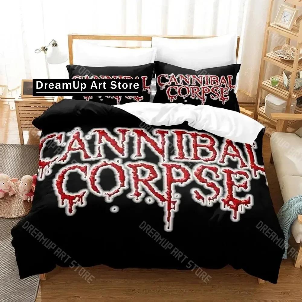 3D Печать CANNIBAL CORPSE Комплект постельного белья Односпальный Двуспальный Полный Queen King Размер Взрослый Детская Спальня Комплект пододеяльника Простыня с скелетом