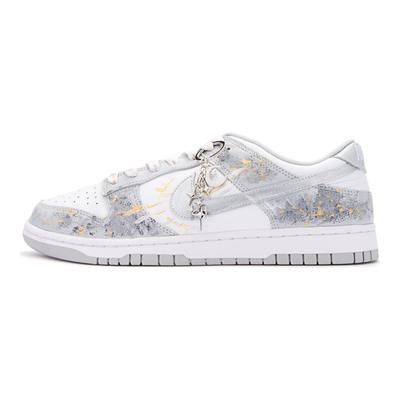 Кроссовки Dunk из износостойкого материала, низкие, для скейтборда, унисекс, серый, белый, HF5441-105(Команда1517-)