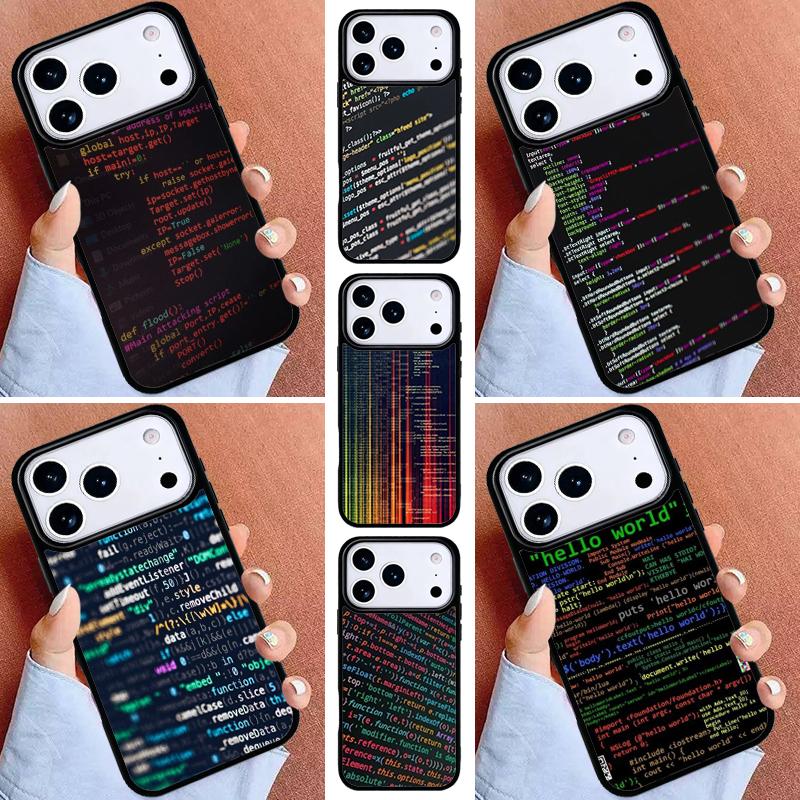 Чехол для телефона 'Code design programmer' для iPhone 17ProMax 12 13 14 15 16e 17 Pro Max Plus Air Cover