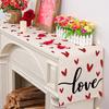 Party Table Runner Heart Print Thickened Heat-Resistant 2 Sizes Easy Care Non-Slip