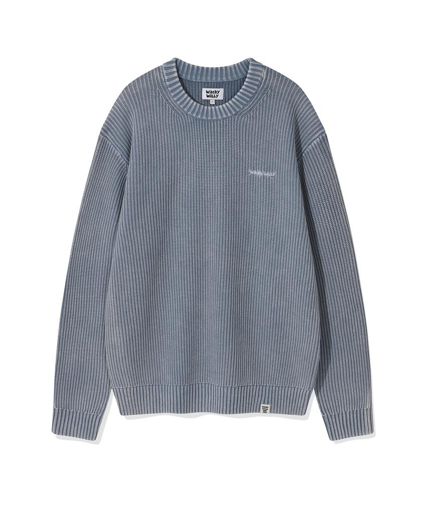 WACKY WILLY Pigment Pullover Knit Blue