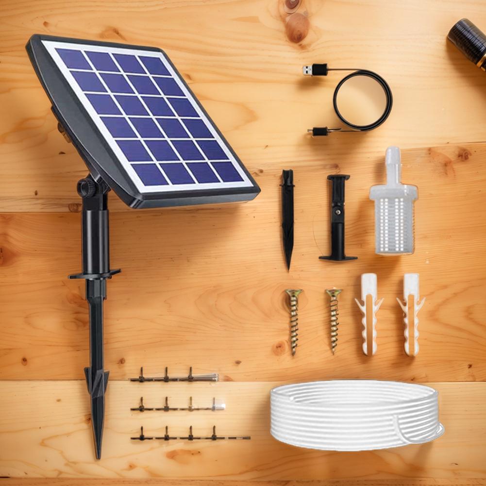 Комплект автоматической системы капельного орошения на солнечных батареях с таймером, интеллектуальное устройство автоматического полива для тепличных растений