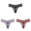 TERMEZY 3Pcs/Lot Women Sexy Panties Lace Low-waist G String Hollow Thong Pants Soft Thin Briefs Comfort Breathable Underpants