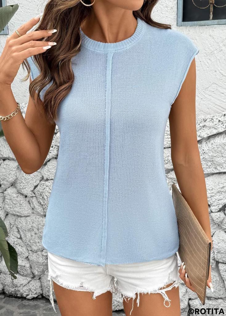 2026 Women's Solid Color Knitwear: Simple, Versatile, Casual Slim Fit Sweater - Trendy European and American Style