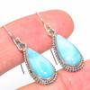 Natural Republic Larimar Gemstone Handmade 925 Solid Silver Earring 1.50" L9e30