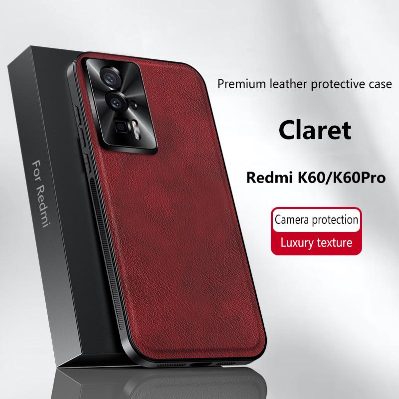 Для Redmi K60 и K60 Pro Чехол Магнитный Элегантный Кожаный Износостойкий Полностью Закрывающий Объектив Нескользящий Защита Края Чехол-Накладка