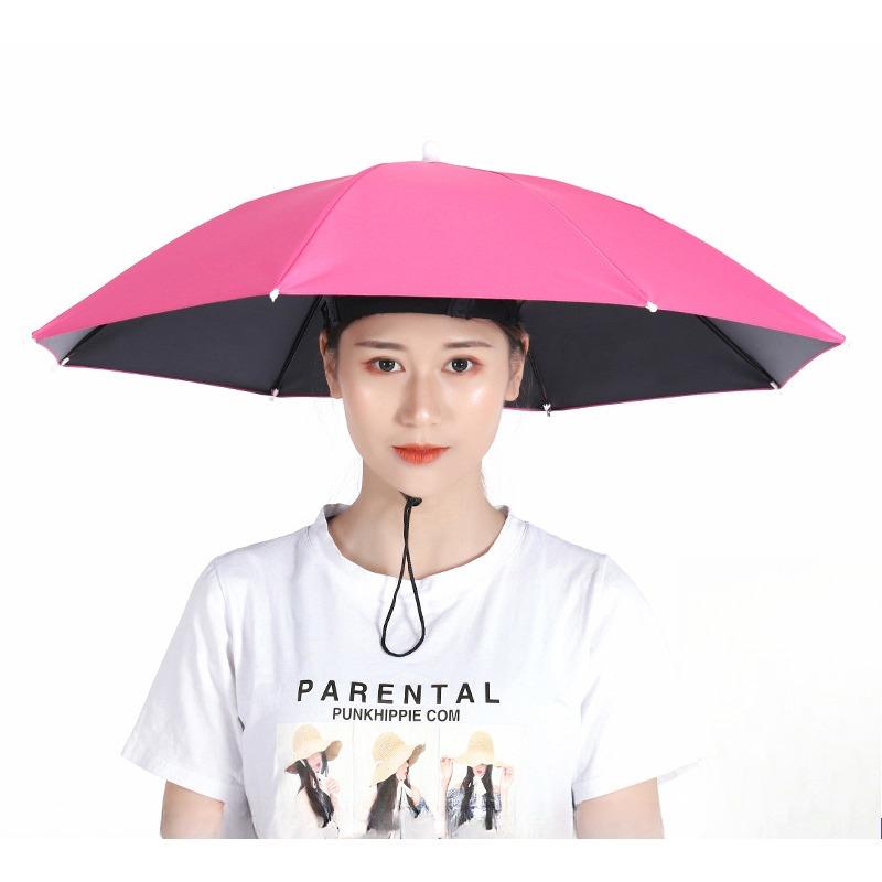 1 шт./ 2 шт. Шляпа-зонт от солнца с опущенными полями, Взрослая шляпа-зонт, Зонт, надеваемый на голову, Мужской и женский уличный складной зонт от солнца
