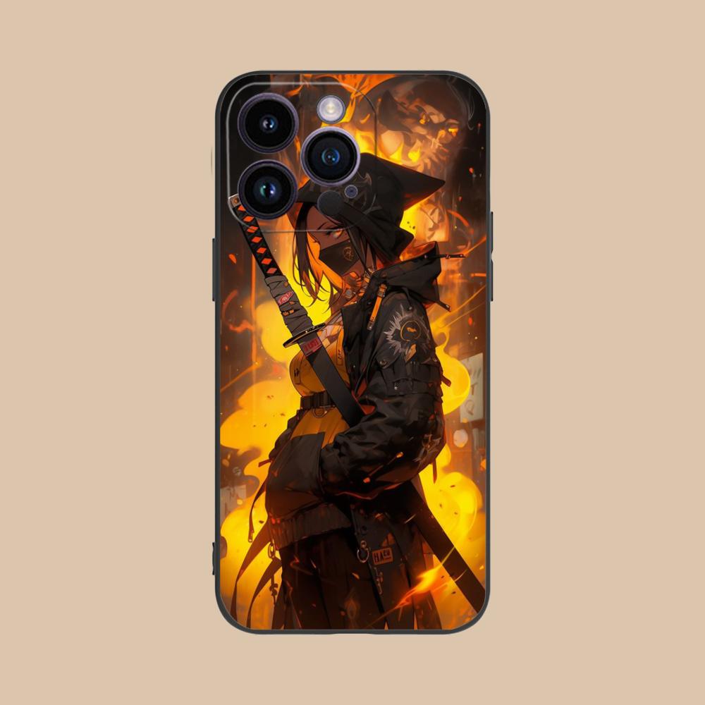 Чехол для мобильного телефона с аниме-девушкой для iPhone 17 16 15 14 13 12 11 X XR XS 8 7 Air Pro Max Plus Mini Цветной чехол Красивый