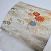Used H-824 Nagoya Obi Nagoya Tailored Pure Silk Nine Size Karaori Flower Pattern