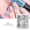 Шаблон для штамповки ногтей Flower 062 Трафарет для штамповки ногтей для маникюрного салона