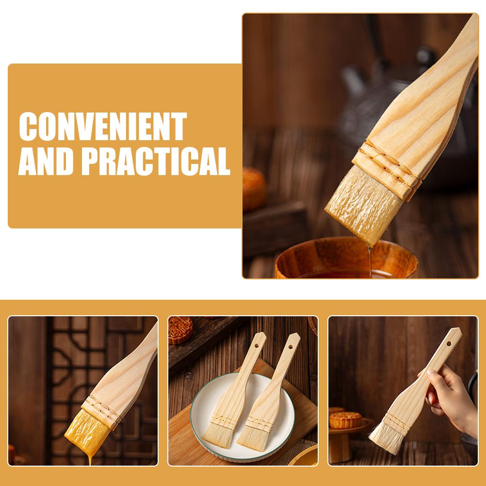 2 шт. Шерстяная кисть для гриля, выпечки, нанесения соуса на блины и яйца, портативный кухонный инструмент, кисть для масла, кухонная утварь для пикника на открытом воздухе, барбекю