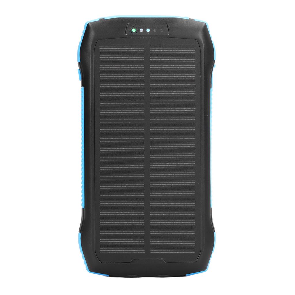 Солнечное зарядное устройство Power Bank Быстрая зарядка Водонепроницаемое зарядное устройство для телефона с фонариком для использования на открытом воздухе