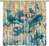 Mermaid Window Curtain, Girl Cartoon Mermaid Tail Fish Scale Treatment Curta For Nursery Dining Room Kitchen Bedroom Office