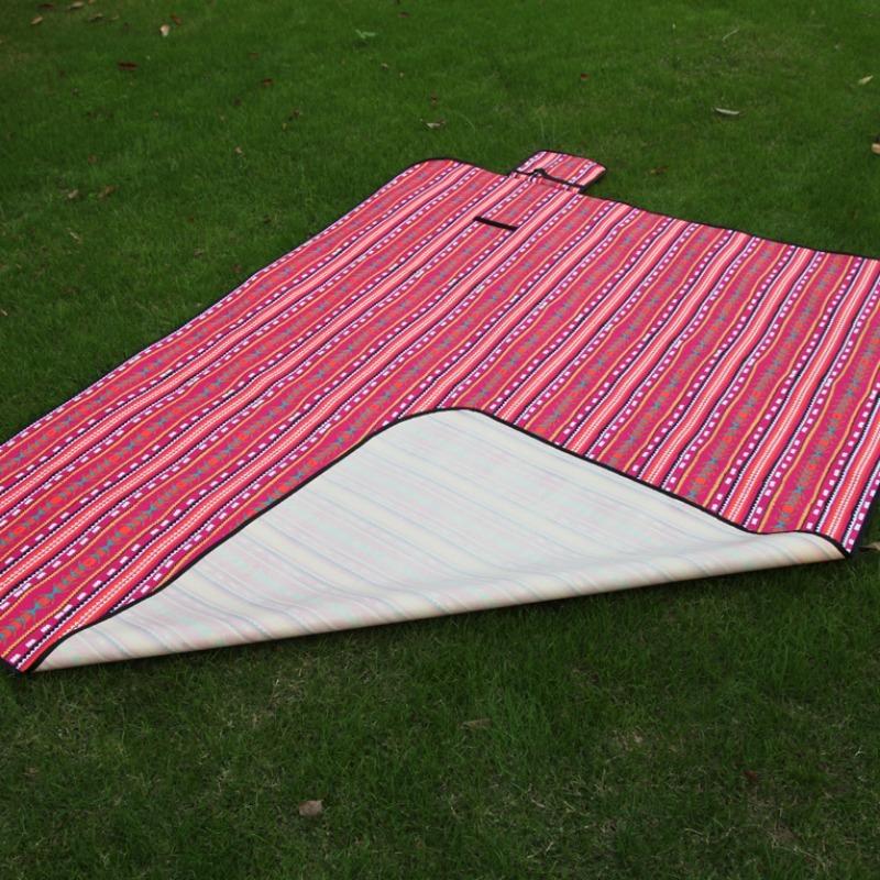 Ethnic Style Picnic Blanket Oxford Cloth Waterproof Outdoor Camping Mat Beach Picnic Cloth Portable Travel Camp Carpet