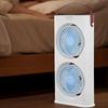 Dual Head Desktop Fan Soft Light Portable Fan Adjustable Wind Speed Small Fan  Indoor Use