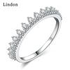 Lindon Classic Copper Alloy Zircon Ring Ladies Jewelry Wedding Promise Party Gift