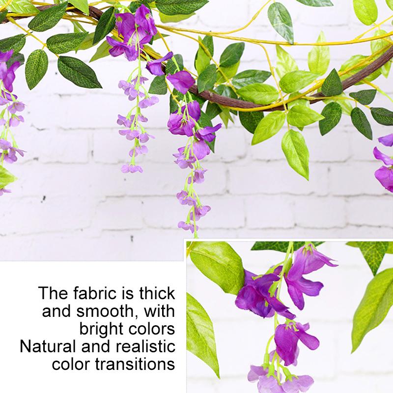 1шт настенное растение лоза домашний декор свадебная арка искусственный цветок садовый декор искусственная глициния лоза гирлянда цветочная гирлянда