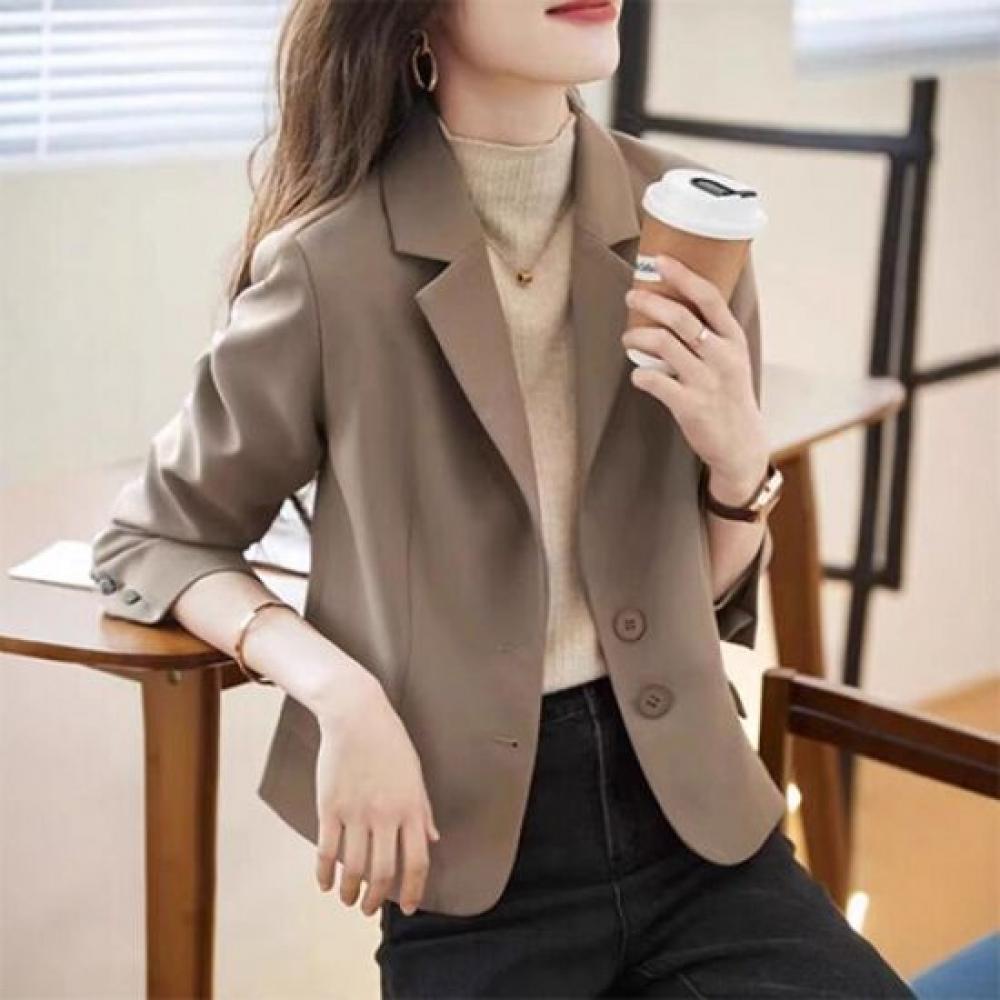 Navava Women Clean Office Two Button Long Sleeve Jacket Nc489