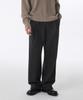 MUSINSA STANDARD Brushed One-Pleat Wide Banded Slacks [Dark Gray]