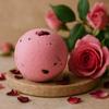 Rose Bath Bomb With Petals And Shea Butter