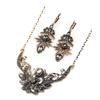Vintage Bohemia Jewelry Set Antique Gold Color Boho Drop Earring Necklace For Women Bridal Wedding Bijoux