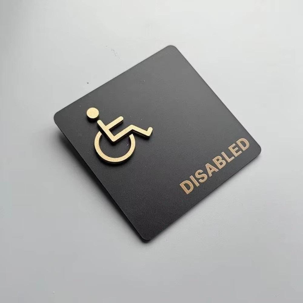 Self-Adhesive Restroom Sign Acrylic WC Sign Durable Acrylic Sign Bathroom Identification