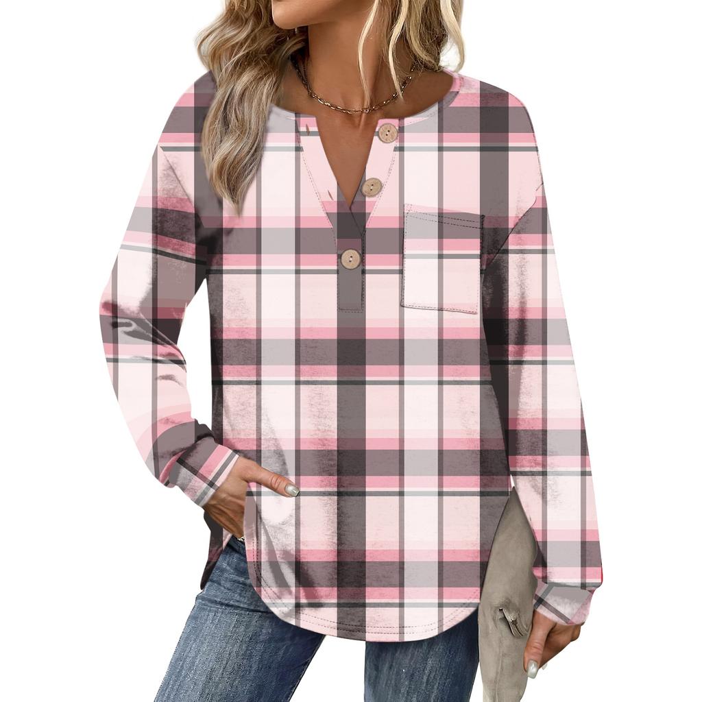 Women's Retro Printed Fashionable Long-sleeved Top