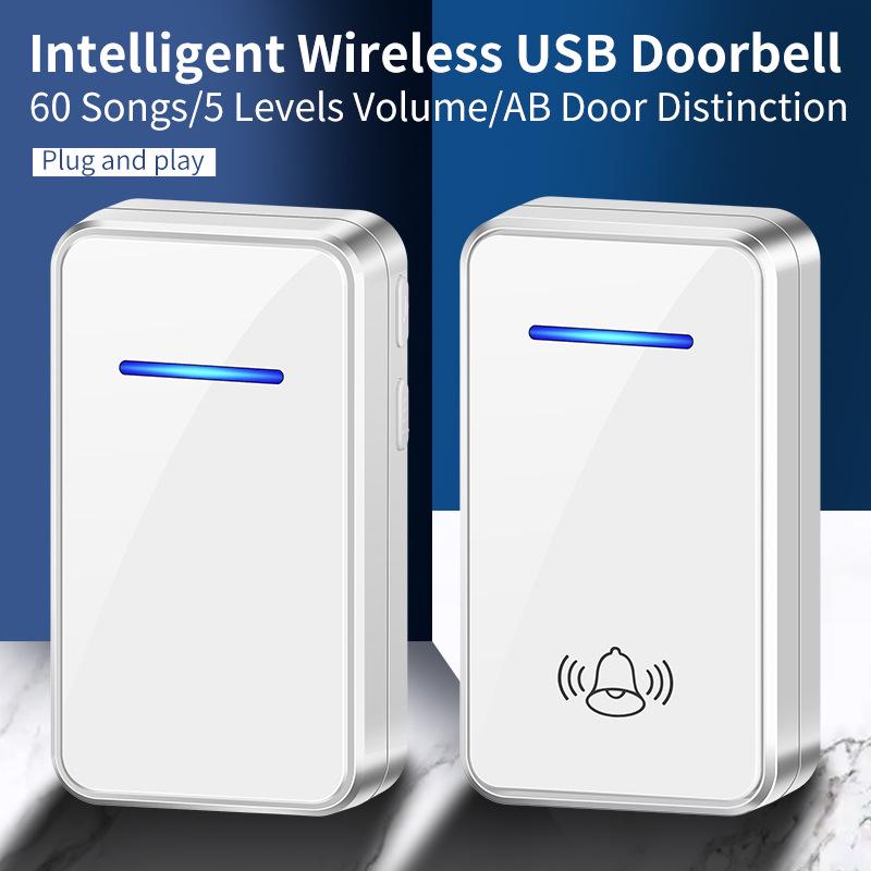 USB Wireless Smart Home Doorbell with Remote Electronic Music Control