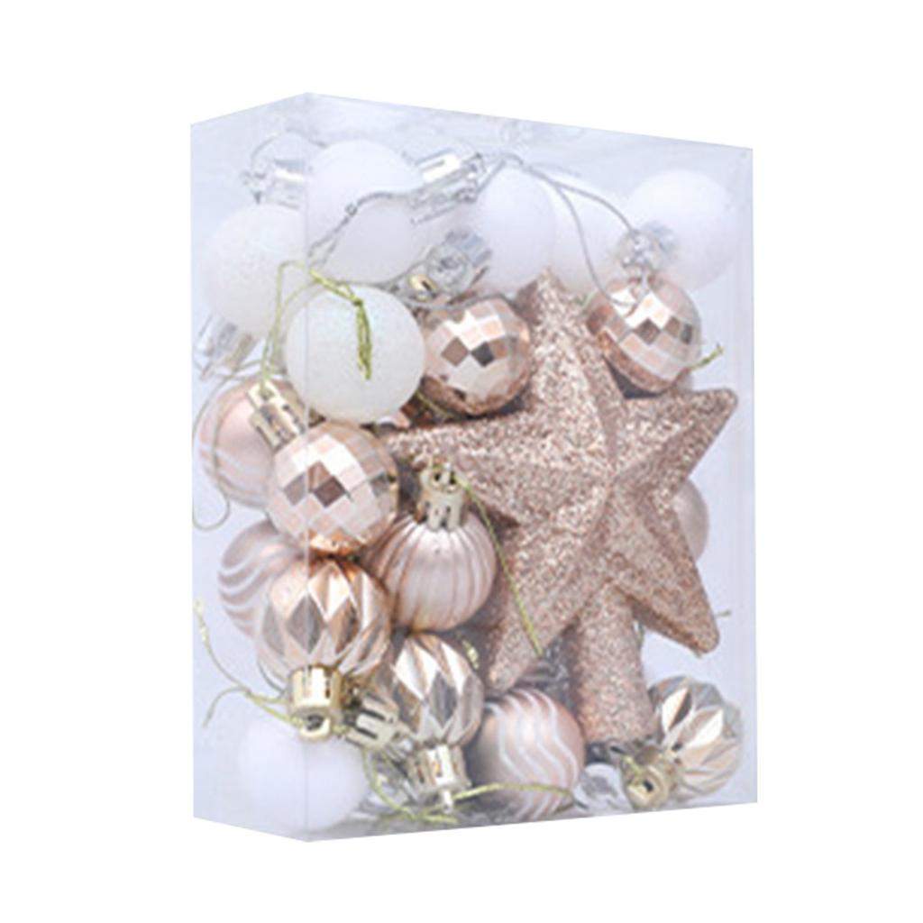 Набор елочных шаров, разноцветные, с блестками, дизайн звезды, праздничный, новогодний, аксессуар для украшения рождественской елки, ассорти