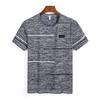 Summer T Shirts Men Clothing Polyester Plus Size Tshirts Breathable Short Sleeve Strip Top Tees M-9XL