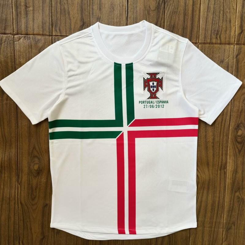 Portugal Retro Football Jersey Short Sleeve Sports Training Shirt Men Women Cycling Running