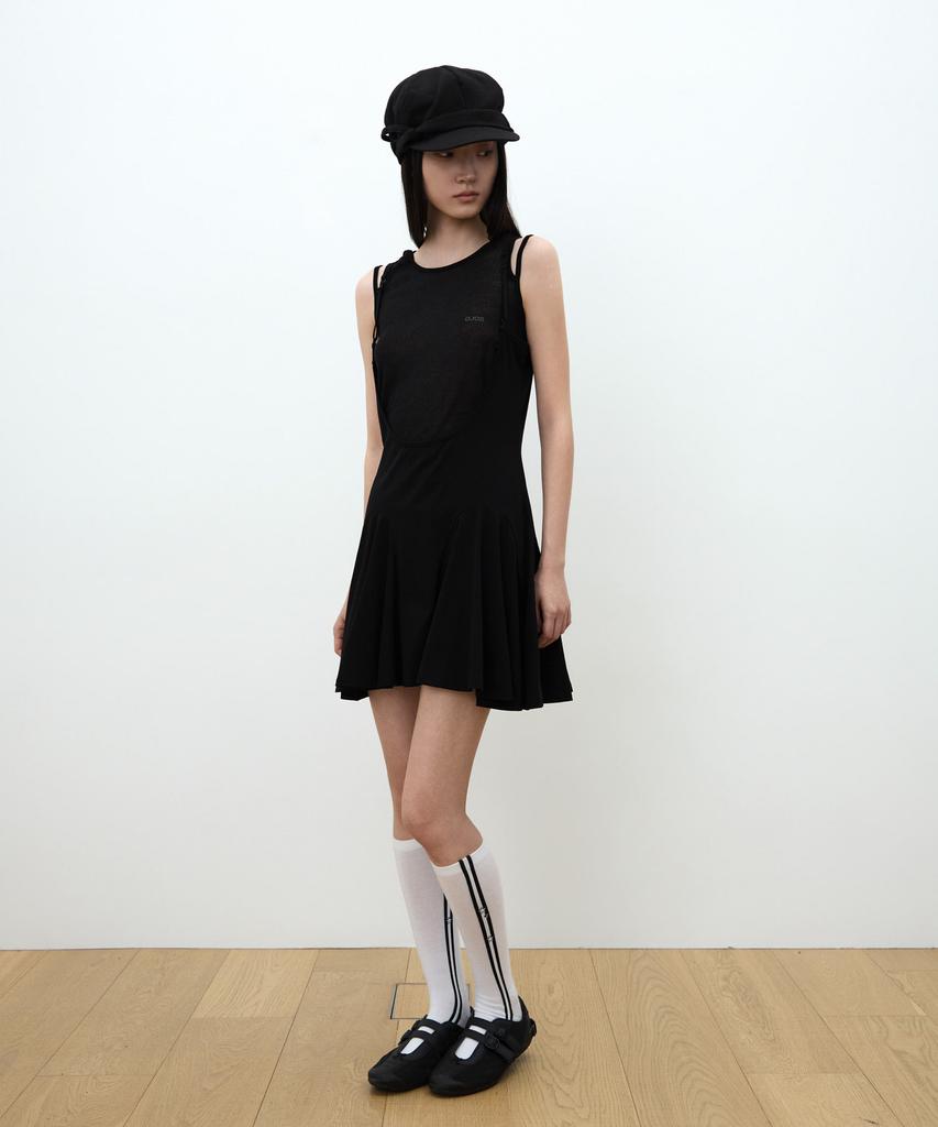 Ohos Back Strap Flare Dress / Black