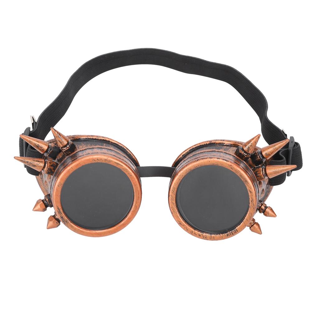 Промышленные Винтажные Очки Steampunk с Шипами Уникальные Велосипедные Очки Двухслойные Ветрозащитные Солнцезащитные Очки из АБС-пластика