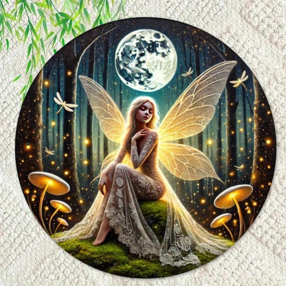 Винтажное Железное Настенное Искусство Фея Бабочка Лесной Декор Для Домашней Комнаты Табличка