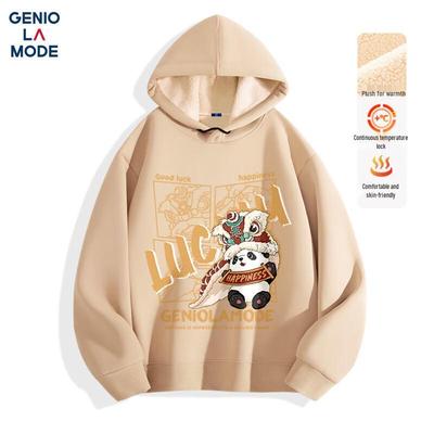 Мужская толстовка с капюшоном из овечьей шерсти GENIOLAMODE