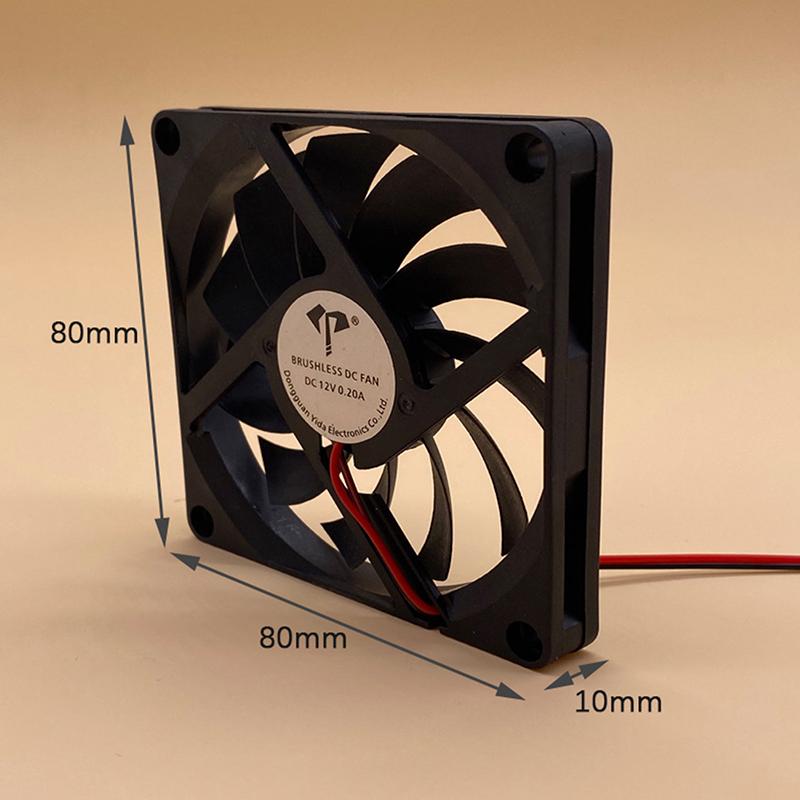 Brushless Cooling Fan 8010 Cooling Fan 5V 12V 24V 2 Pin 80X80X10Mm Heatsink