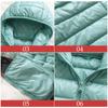 Women Casual Windproof Parka White Duck Down Jacket Coat Hooded Warm Autumn Winter
