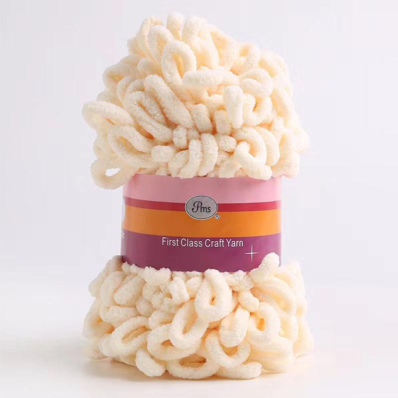 100g Velvet Chunky Yarn Crochet Scarf Finger Knitting Blanket DIY Hand-Woven Bulky Yarn Looped