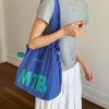 Nylon Drawstring Bags Light Weight Tote Bags Simple Letter Shoulder Bag  Summer
