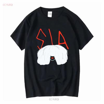 Футболка Sia мужская большая черная tultex музыка Австралийский певец songwriter винтаж Постиранная Слегка модная Универсальная Дышащая
