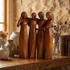 Resin Sisters Figurine Realistic Desktop Decorations Perfect Harmony Friendship Sculpture  Office