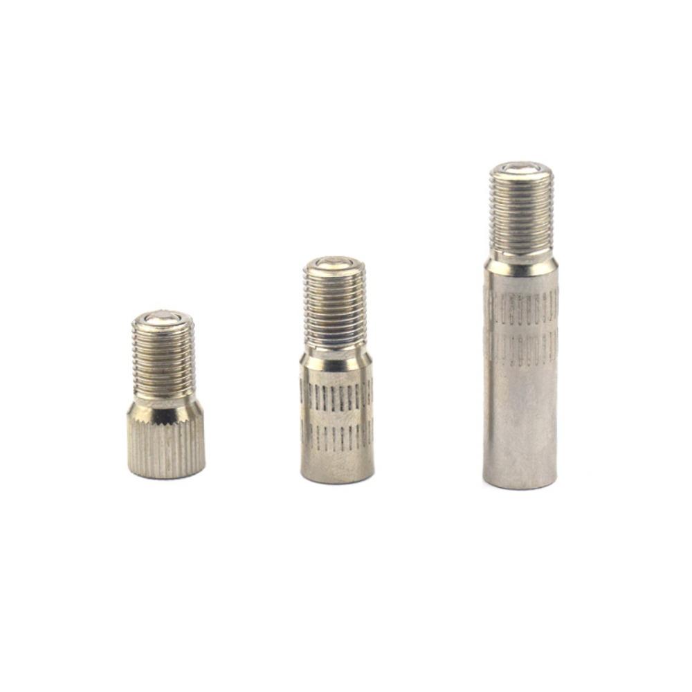 2pcs Screw-on Stem Extension Chrome Plated Brass Wheel Valve Stem Cap for Car Truck Bike