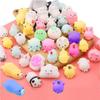 50PCS Mochi Squishy Squeeze Toys Mini Animal Anti-stress Toys Party Favors Stress Relief Toys Packs