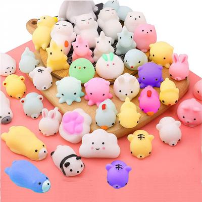 50 шт. Mochi Squishy Squeeze Toys Мини-животные антистрессовые игрушки Вечерние сувениры для снятия стресса Наборы игрушек