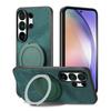 Магнитный держатель Стенд Кожаный чехол для телефона для Samsung Galaxy S26 S23 S22 S25 S21 Ultra Plus Note20 S23 S24 FE S26 Ultra Чехол