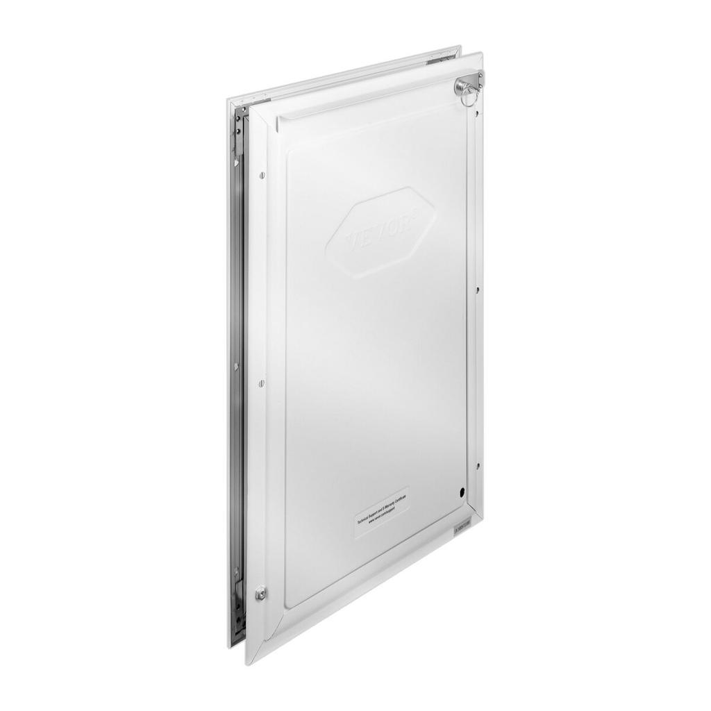 Pet Door for Door with Lock and Magnetic Flap System Aluminum Frame Small